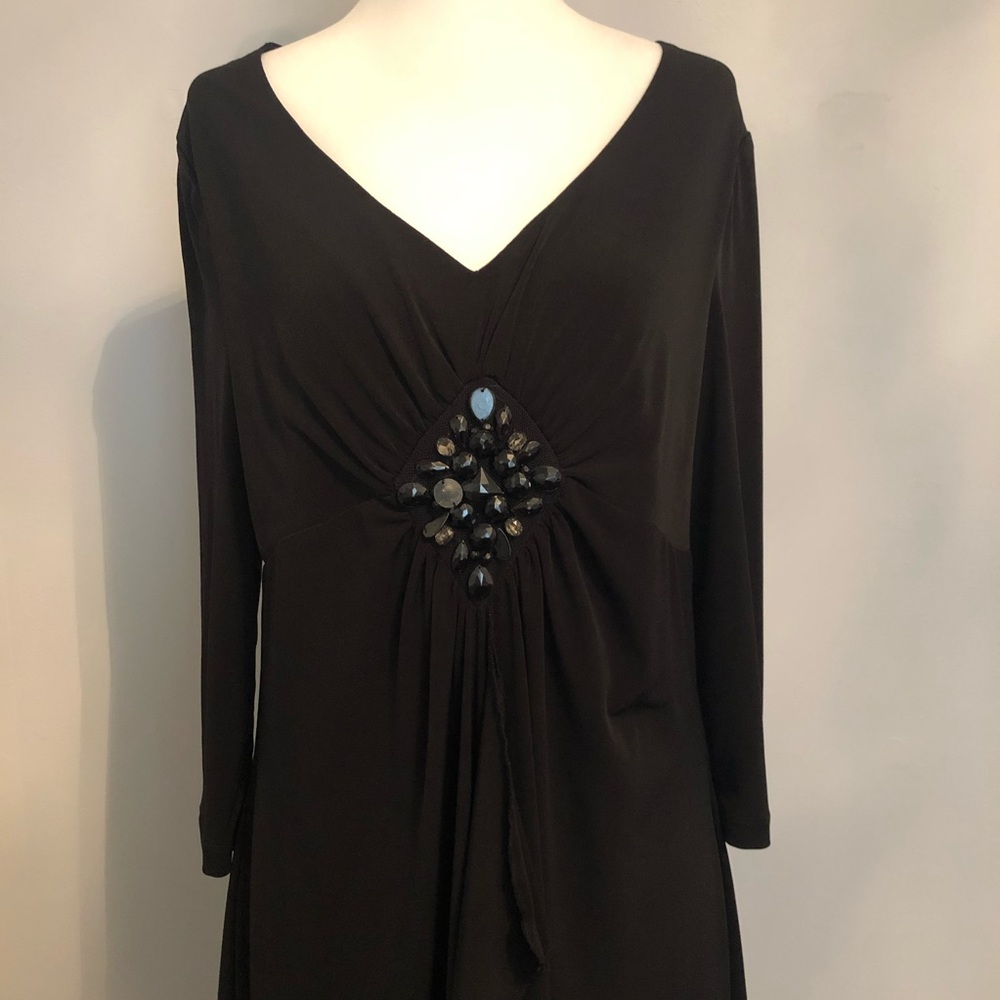 Reitmans black dress with jewel detailing